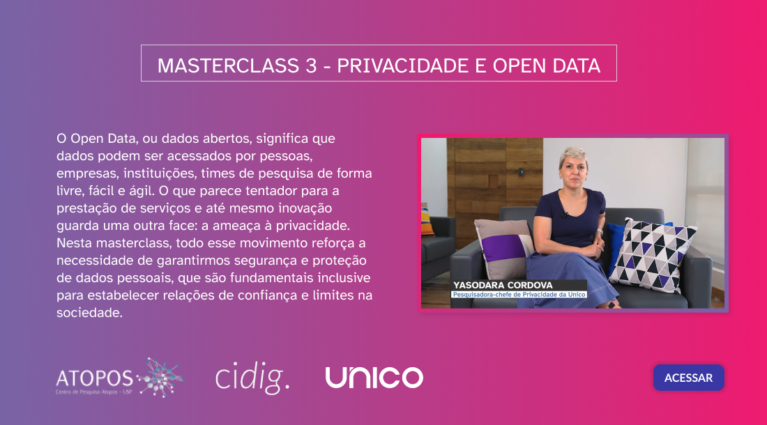 Masterclass 3 - Privacidade e Open Data